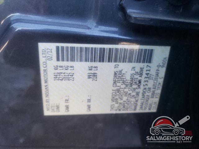 1N4AL2AP0CN533417 2012 NISSAN ALTIMA photo no. 12