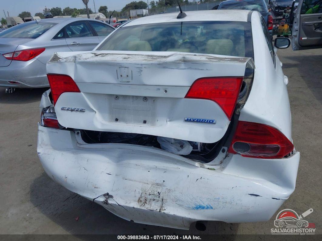 JHMFA36287S017434 2007 HONDA CIVIC HYBRID photo no. 6