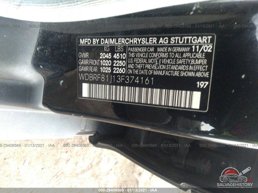 WDBRF81J13F374161 2003 MERCEDES-BENZ C-CLASS photo no. 9