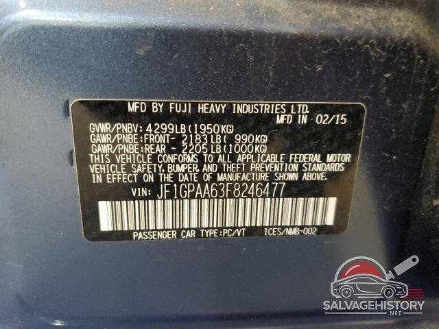JF1GPAA63F8246477 2015 SUBARU IMPREZA photo no. 13
