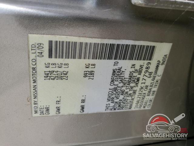1N4AL21E29C177989 2009 NISSAN ALTIMA photo no. 12