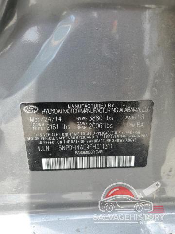 5NPDH4AE9EH511311 2014 HYUNDAI ELANTRA photo no. 12