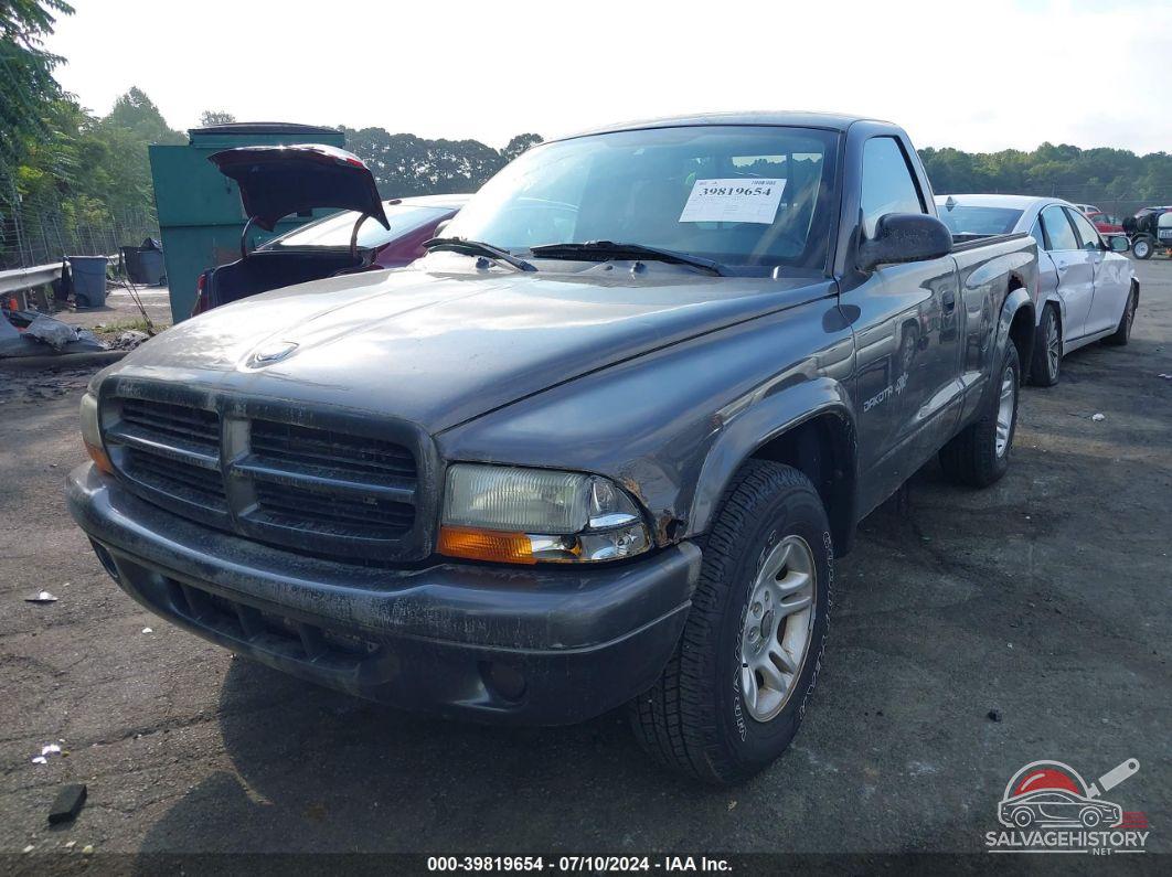 1B7FL16XX2S655642 2002 DODGE DAKOTA photo no. 2
