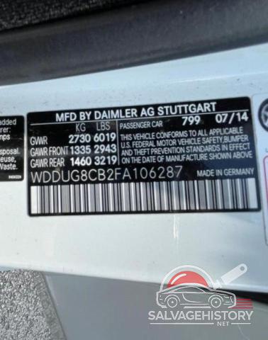 WDDUG8CB2FA106287 2015 MERCEDES-BENZ S-CLASS photo no. 10