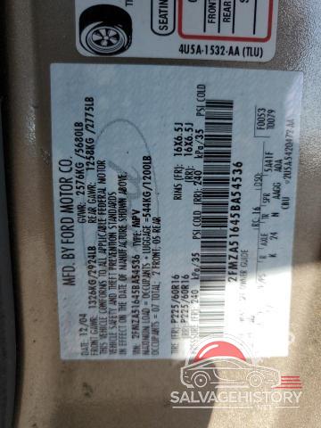 2FMZA51645BA54536 2005 FORD FREESTAR photo no. 13