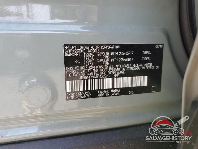 JTMRWRFV4KD043359 2019 TOYOTA RAV4 photo no. 14
