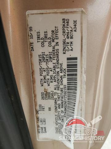 4TASM92N6YZ592193 2000 TOYOTA TACOMA photo no. 12