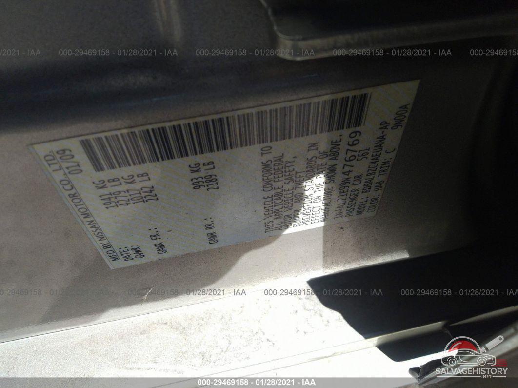 1N4AL21E99N476769 2009 NISSAN ALTIMA photo no. 9