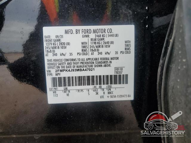2FMPK4J93MBA47021 2021 FORD EDGE photo no. 13