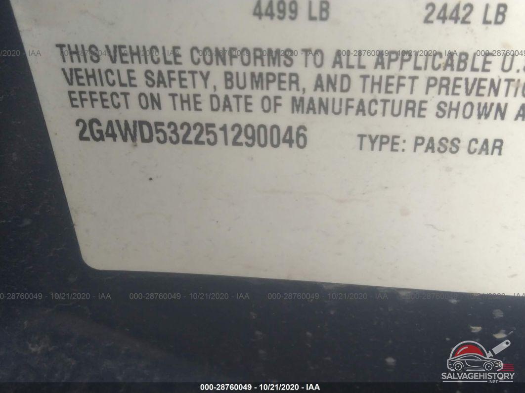 2G4WD532251290046 2005 BUICK LACROSSE photo no. 9