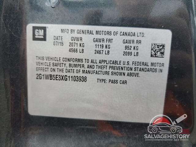 2G1WB5E3XG1103938 2016 CHEVROLET IMPALA photo no. 12