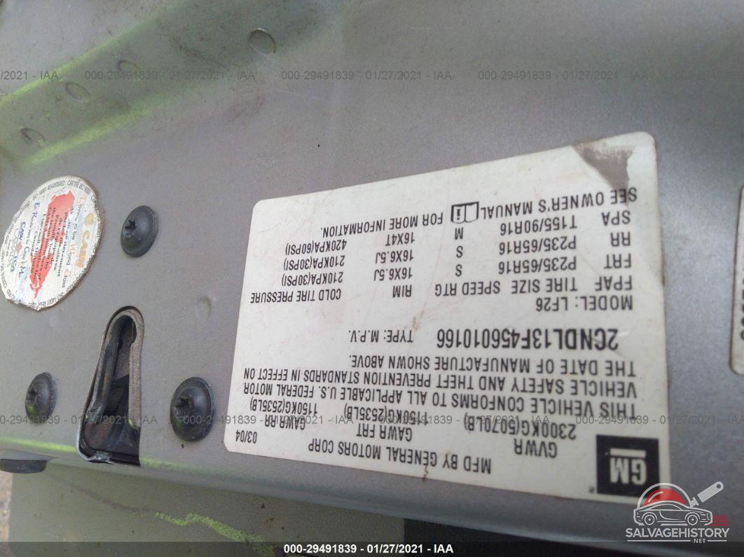 2CNDL13F456010166 2005 CHEVROLET EQUINOX photo no. 9