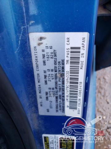 JM1BL1V78C1694530 2012 MAZDA 3 photo no. 12