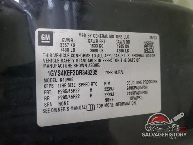 1GYS4KEF2DR348285 2013 CADILLAC ESCALADE photo no. 13