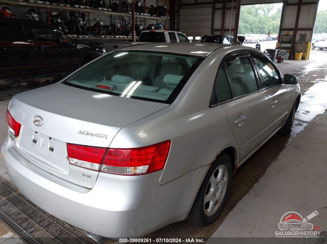 5NPEU46F76H039919 2006 HYUNDAI SONATA photo no. 4