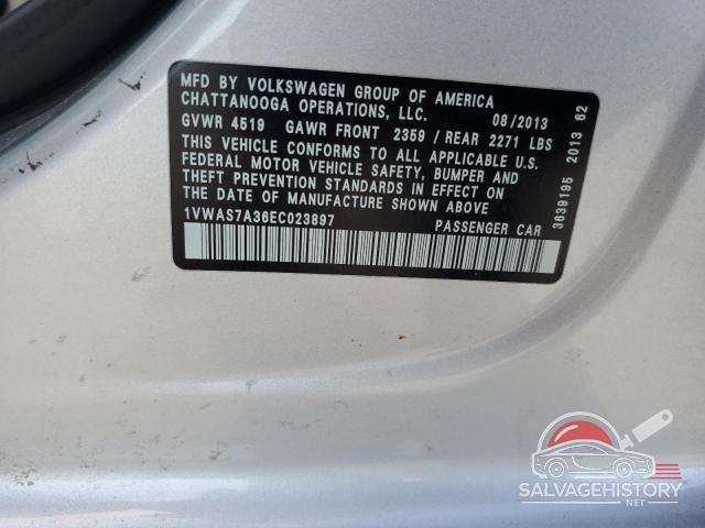1VWAS7A36EC023897 2014 VOLKSWAGEN PASSAT photo no. 13