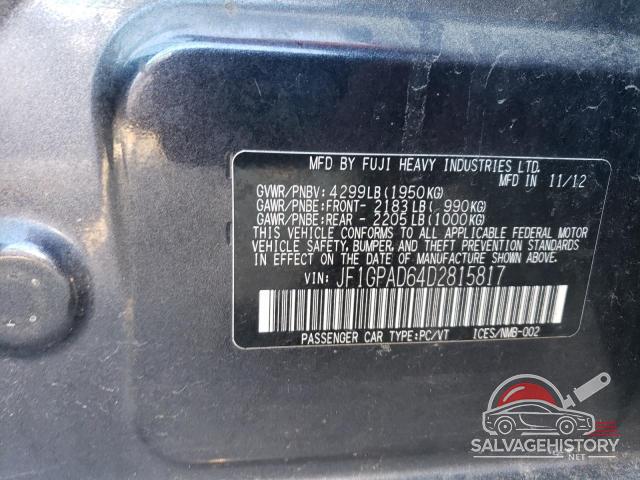 JF1GPAD64D2815817 2013 SUBARU IMPREZA photo no. 12