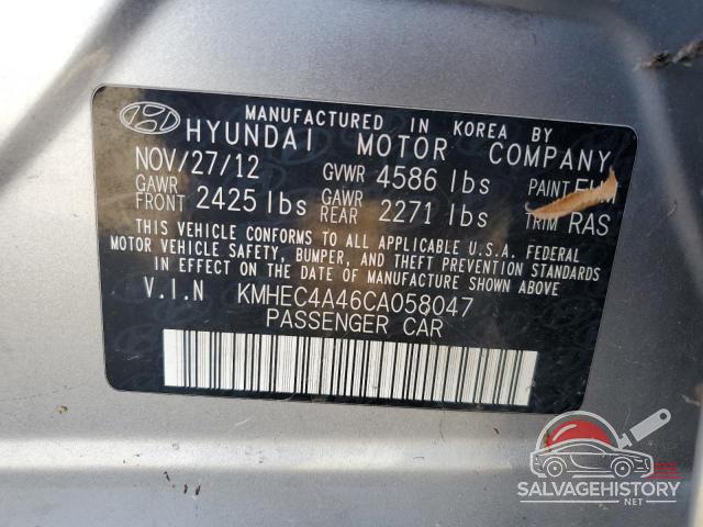 KMHEC4A46CA058047 2012 HYUNDAI SONATA photo no. 12