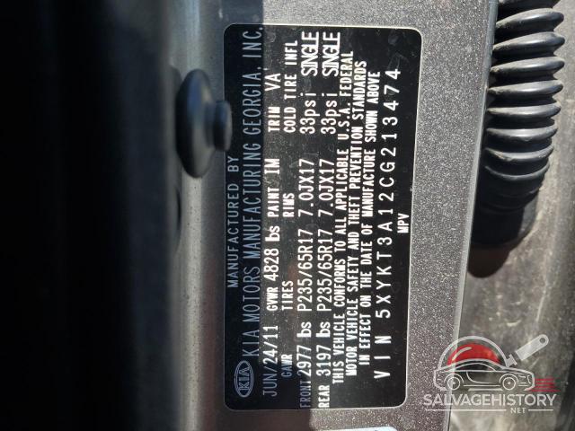5XYKT3A12CG213474 2012 KIA SORENTO photo no. 13
