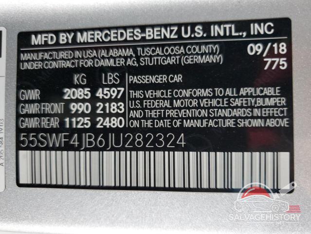 55SWF4JB6JU282324 2018 MERCEDES-BENZ C-CLASS photo no. 12