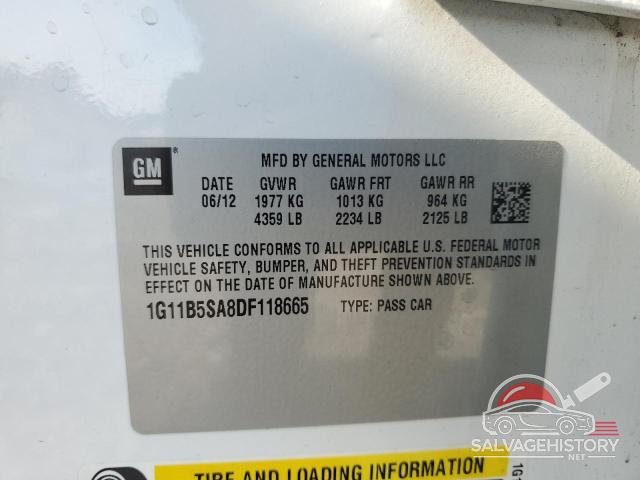 1G11B5SA8DF118665 2013 CHEVROLET MALIBU photo no. 12