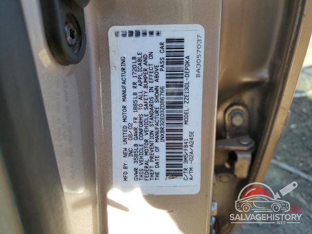 1NXBR32E03Z086766 2003 TOYOTA COROLLA photo no. 12