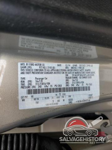 1FADP3K23FL203300 2015 FORD FOCUS photo no. 12