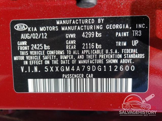 5XXGM4A79DG112600 2013 KIA OPTIMA photo no. 13