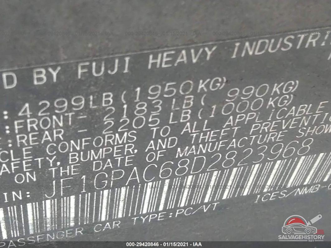 JF1GPAC68D2823968 2013 SUBARU IMPREZA WAGON photo no. 9
