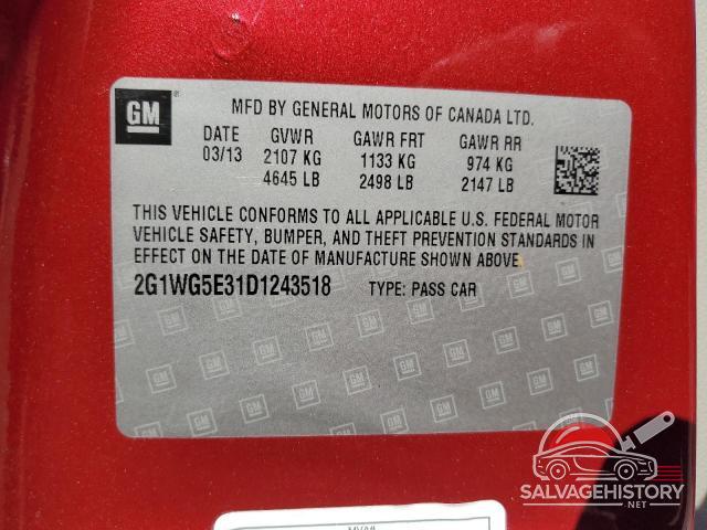 2G1WG5E31D1243518 2013 CHEVROLET IMPALA photo no. 12