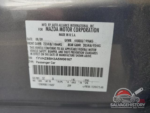 1YVHZ8BH3A5M06167 2010 MAZDA 6 photo no. 13