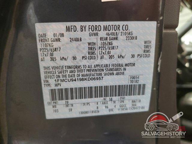 1FMCU94198KD06957 2008 FORD ESCAPE photo no. 13