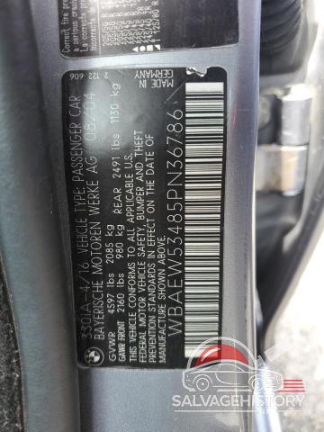 WBAEW53485PN36786 2005 BMW 3 SERIES photo no. 12
