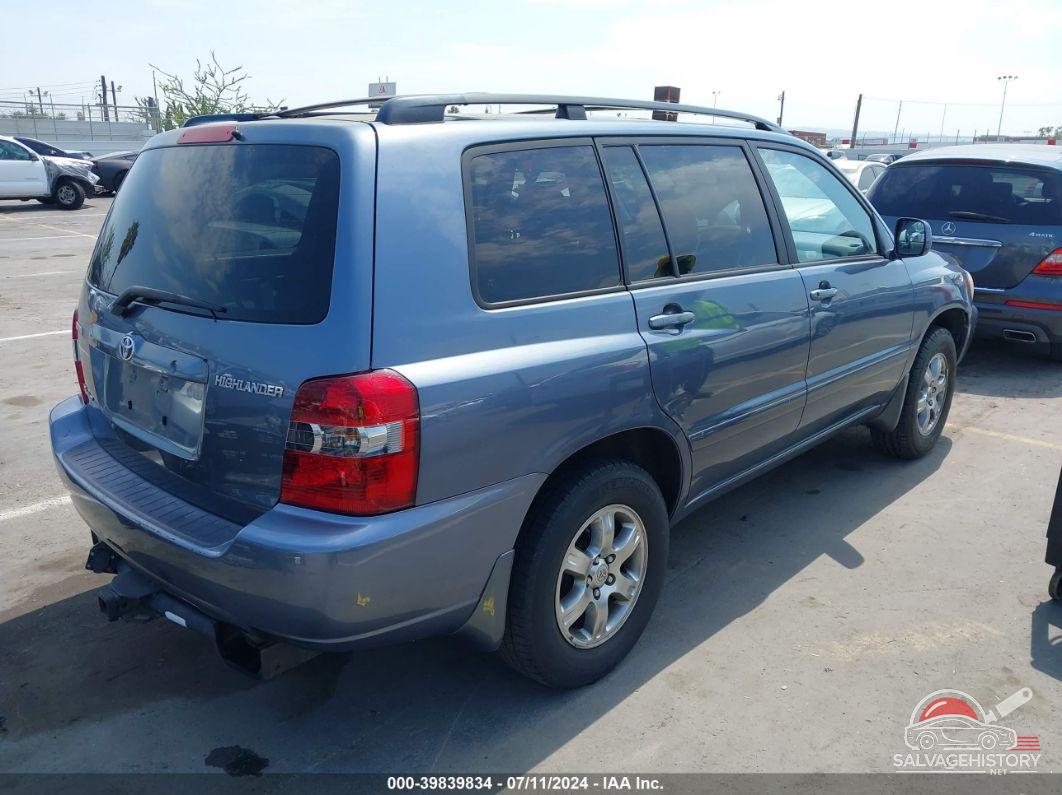 JTEEP21A760169960 2006 TOYOTA HIGHLANDER photo no. 4