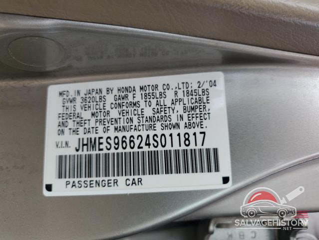JHMES96624S011817 2004 HONDA CIVIC photo no. 12