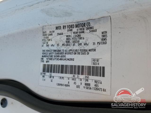 1FMEU73E49UA34292 2009 FORD EXPLORER photo no. 13
