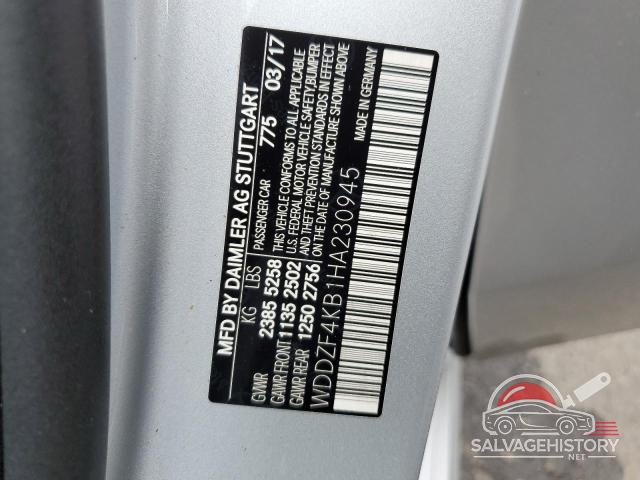 WDDZF4KB1HA230945 2017 MERCEDES-BENZ E-CLASS photo no. 12