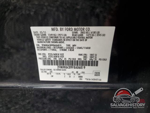 2FMHK6C89FBA06819 2015 FORD FLEX photo no. 12