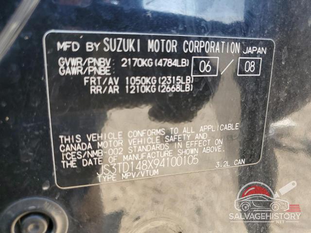 JS3TD148X94100105 2009 SUZUKI GR VITARA photo no. 14