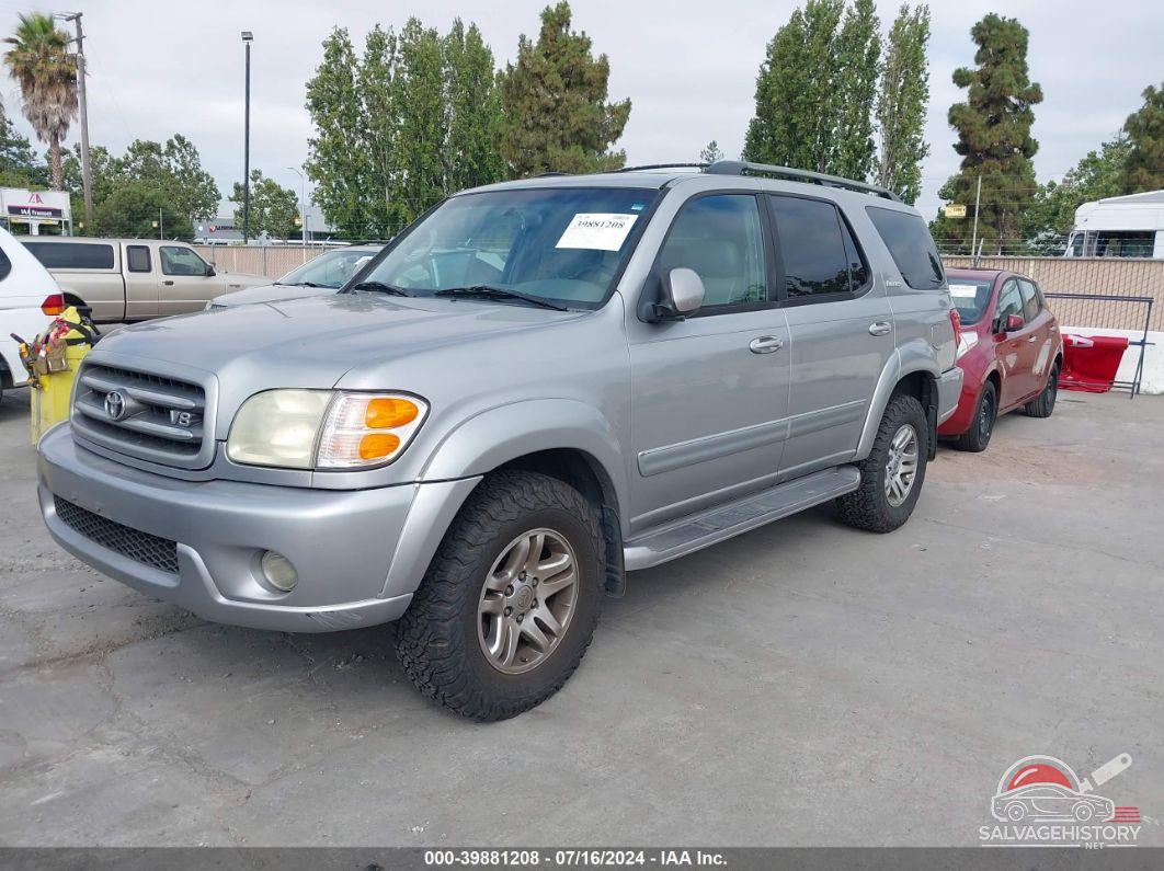 5TDBT48A23S203901 2003 TOYOTA SEQUOIA photo no. 2