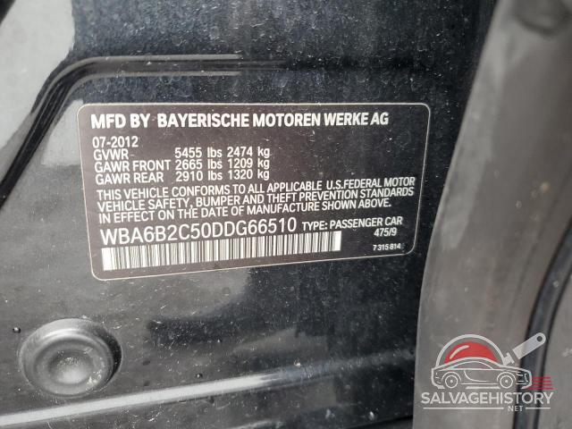 WBA6B2C50DDG66510 2013 BMW 6 SERIES photo no. 12