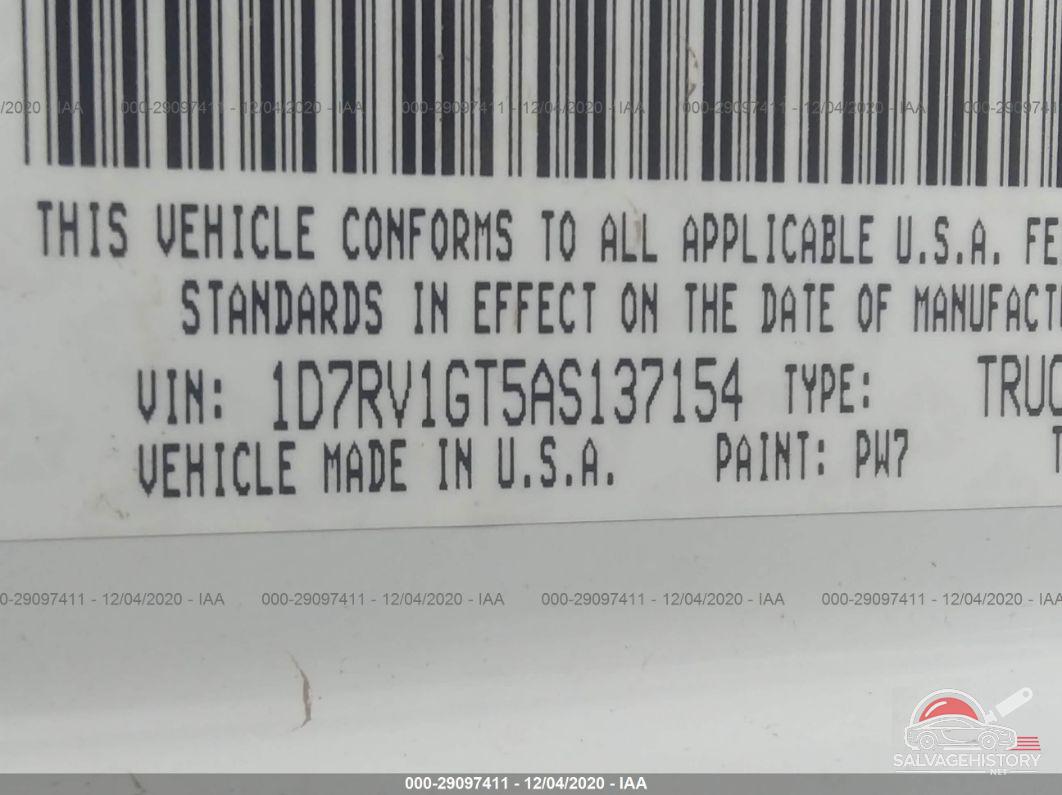 1D7RV1GT5AS137154 2010 DODGE RAM 1500 photo no. 9