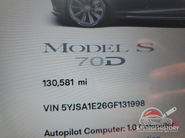 5YJSA1E26GF131998 2016 TESLA MODEL S photo no. 9