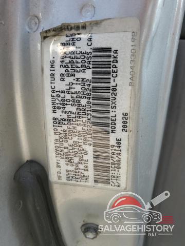 4T1BG22K31U048242 2001 TOYOTA CAMRY photo no. 12