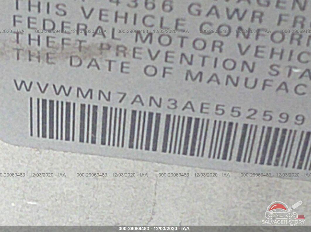 WVWMN7AN3AE552599 2010 VOLKSWAGEN CC photo no. 9