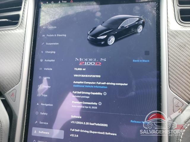 5YJSA1E41JF297810 2018 TESLA MODEL S photo no. 9