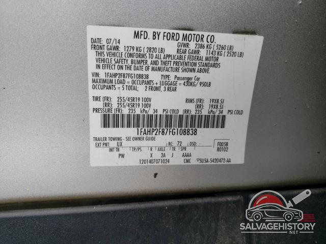 1FAHP2F87FG108838 2015 FORD TAURUS photo no. 12