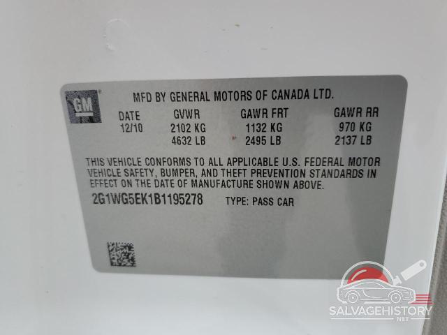 2G1WG5EK1B1195278 2011 CHEVROLET IMPALA photo no. 12
