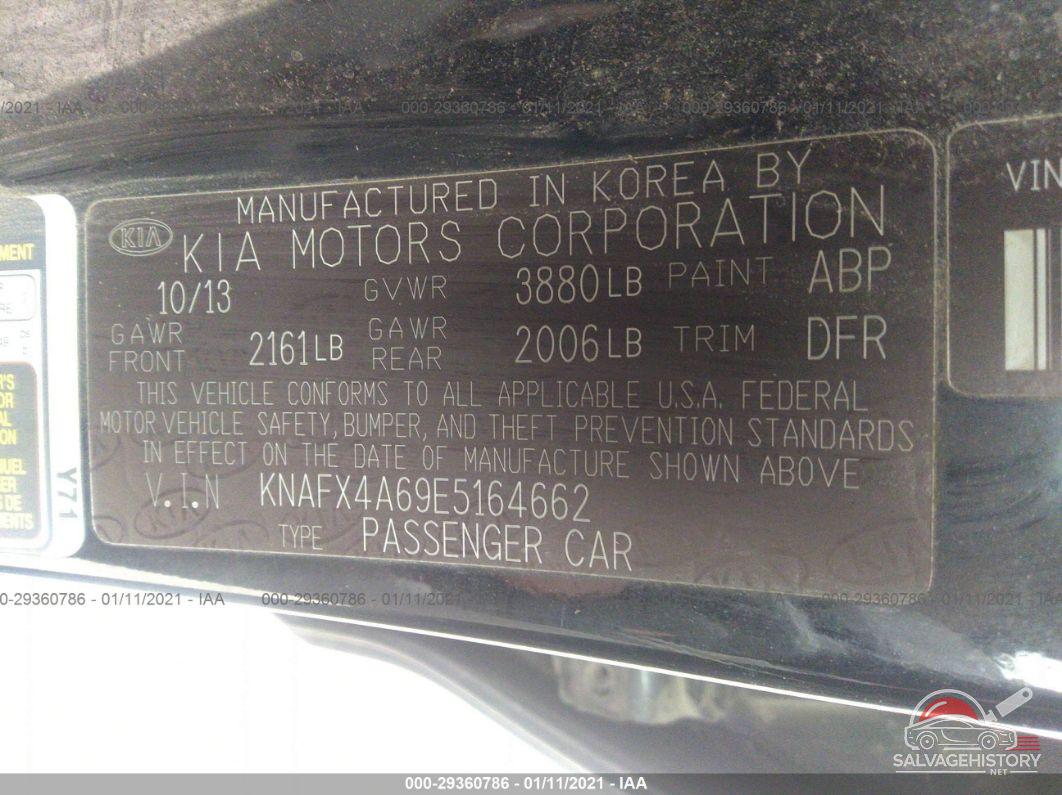 KNAFX4A69E5164662 2014 KIA FORTE photo no. 9