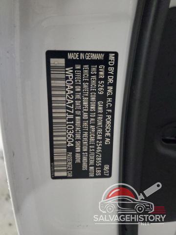 WP0AA2A77JL103604 2018 PORSCHE PANAMERA photo no. 12